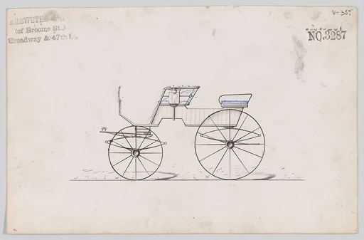 Design for 4 seat Phaeton, no top, no. 3287
