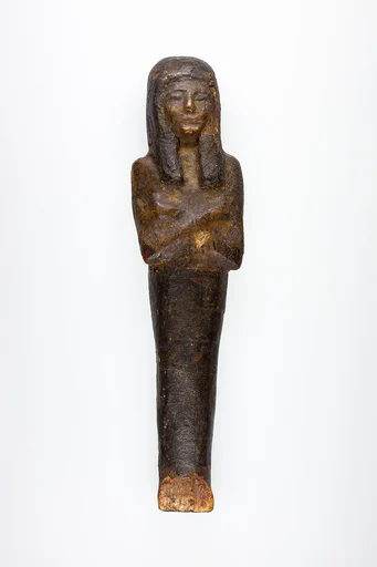 Shabti with horizontal bands of inscription