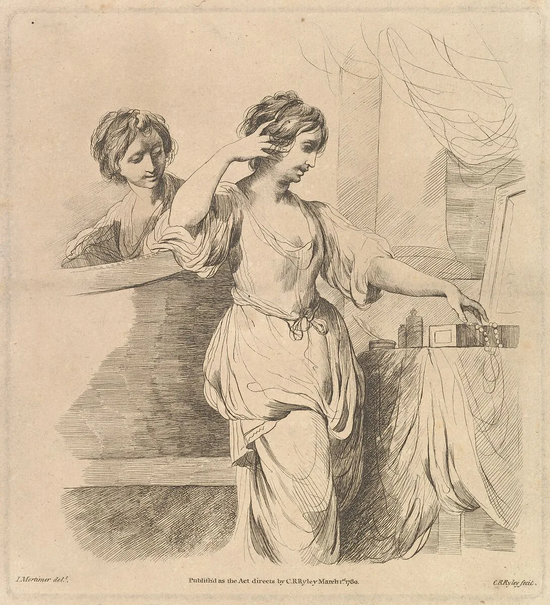 Woman at Her Toilet — Charles Reuben Ryley|John Hamilton Mortimer