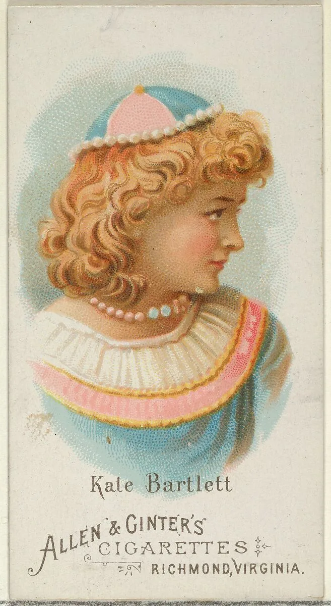 Kate Bartlett, from World's Beauties, Series 1 (N26) for Allen & Ginter Cigarettes — Allen & Ginter
