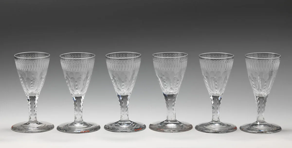 Wine or cordial glasses (set of six) — Unknown