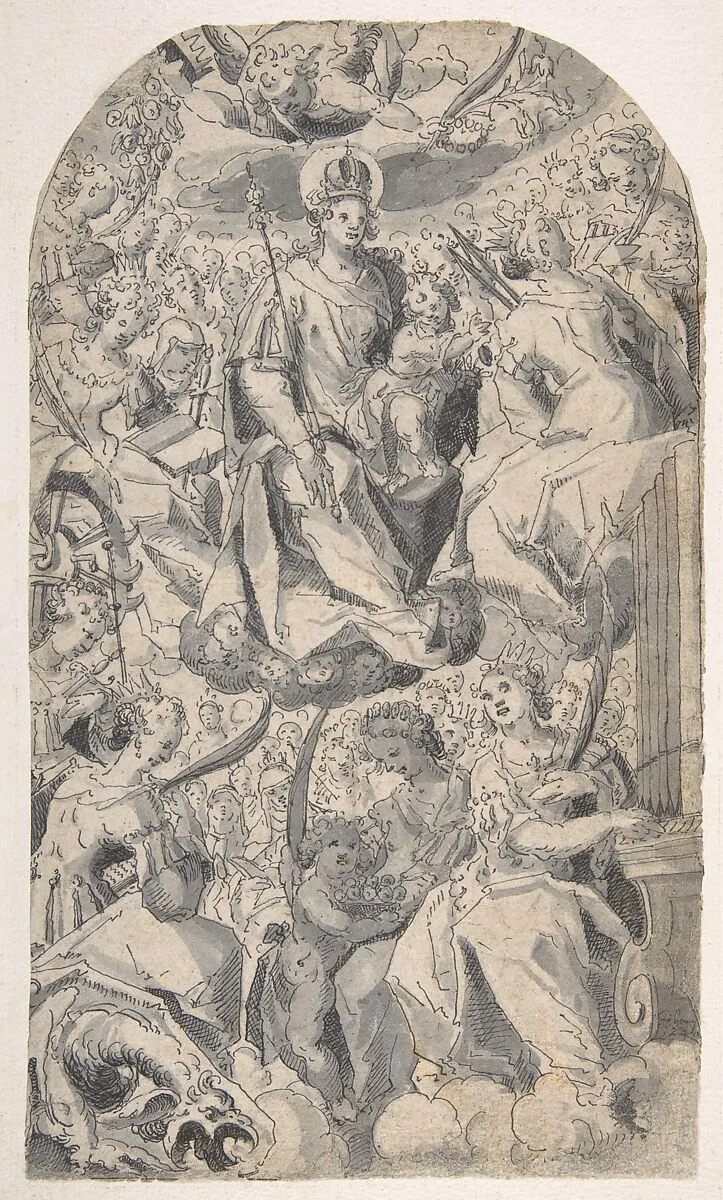 Madonna and Child Surrounded by Female Saints — Joseph Heintz the Younger