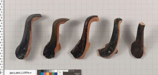 Terracotta fragments of kylikes (drinking cups)