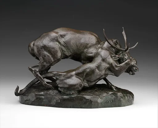 Panther Seizing a Stag