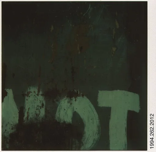 [Detail of Dumpster: "NOT"]