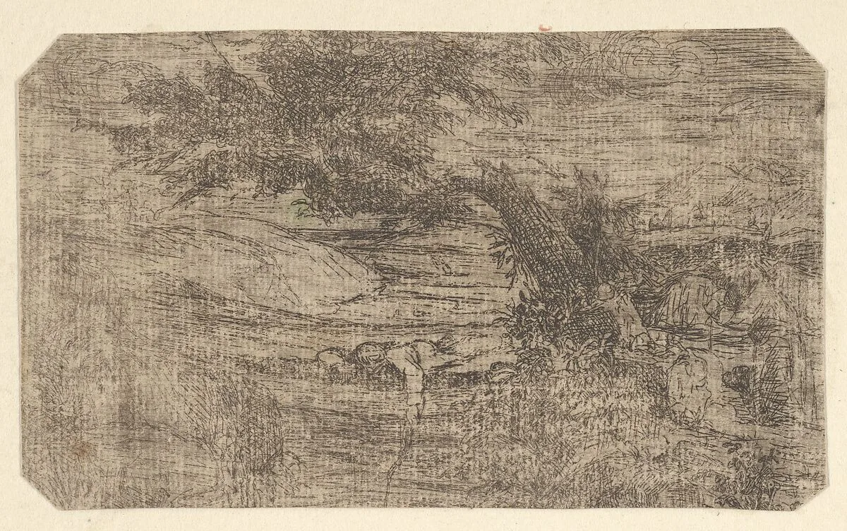 Le Pêcheur sur le Pont (The Fisherman on the Bridge) — Rodolphe Bresdin