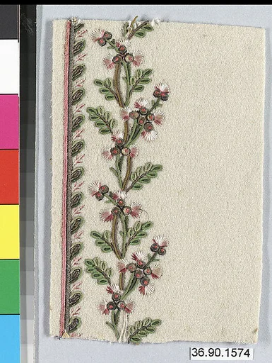 Embroidery sample for a man’s suit