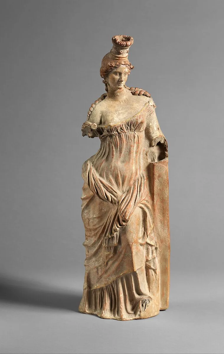 Terracotta statuette of a goddess — Unknown