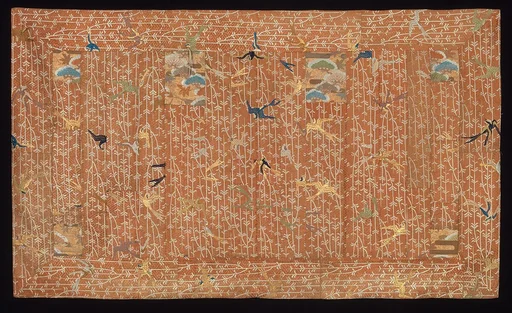 柳に燕模様袈裟|Buddhist Priest's Robe (Kesa) with Pattern of Swallows among Willow Branches