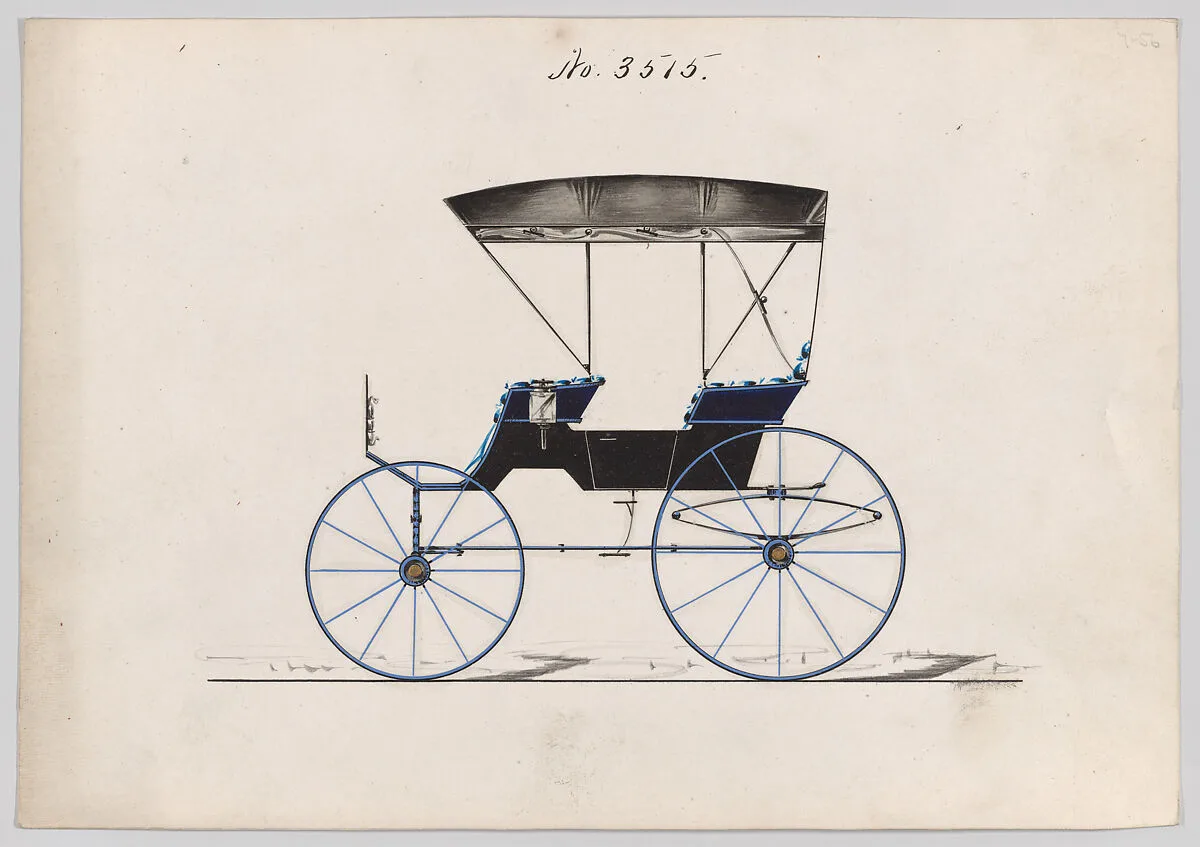 Design for Extension Top Park Phaeton, no. 3515 — Brewster & Co.