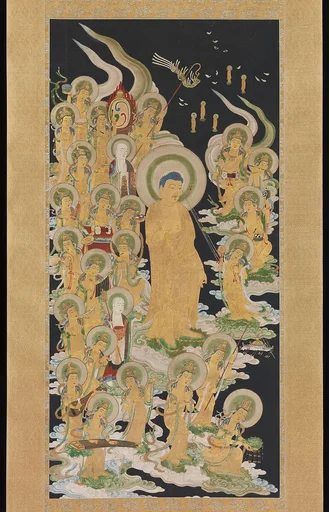 阿弥陀二十五菩薩来迎図|Buddha and Attendants
