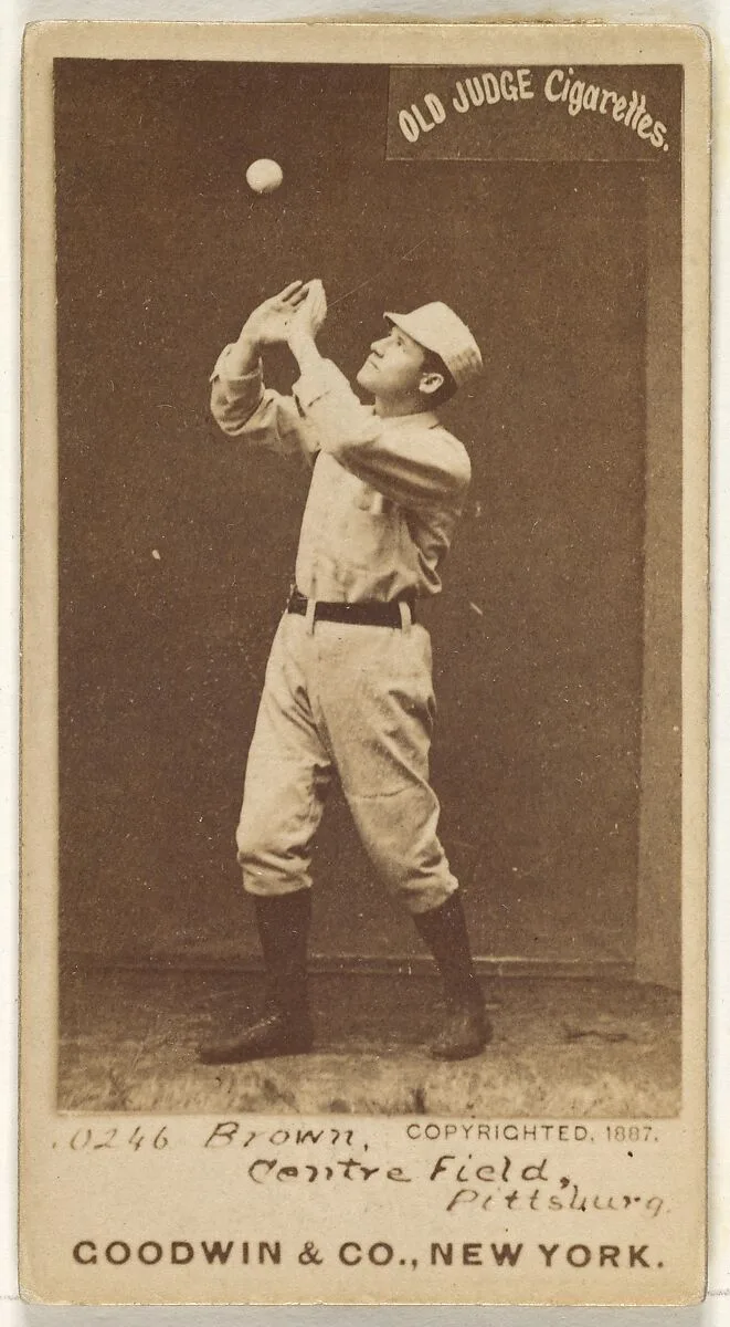 Thomas "Tom" Tarlton Brown, Center Field, Pittsburgh, from the Old Judge series (N172) for Old Judge Cigarettes — Goodwin & Company