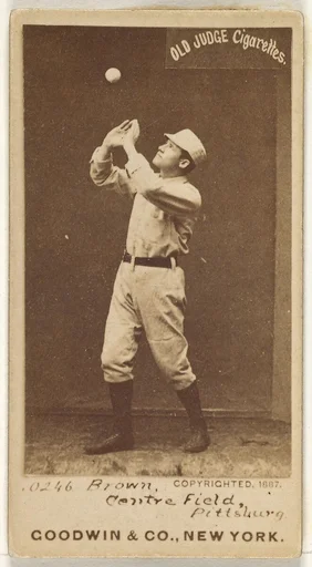 Thomas "Tom" Tarlton Brown, Center Field, Pittsburgh, from the Old Judge series (N172) for Old Judge Cigarettes