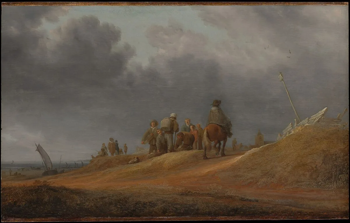 Market by the Seashore — Salomon van Ruysdael