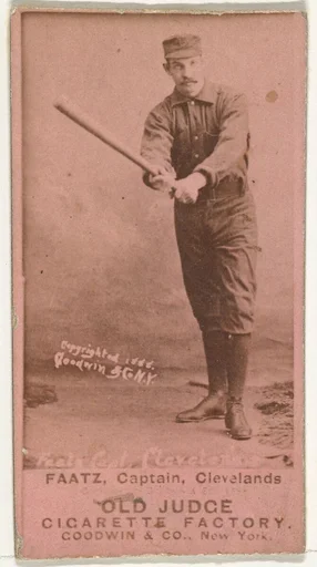 Jayson S. "Jay" Faatz, Captain, Cleveland, from the Old Judge series (N172) for Old Judge Cigarettes