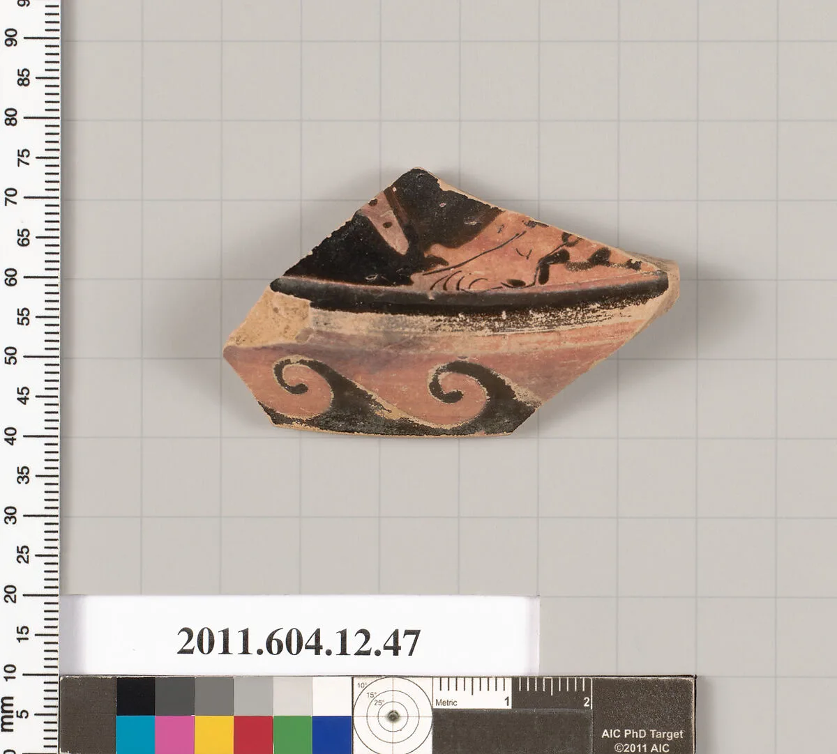 Terracotta fragment of a lekanis (dish) — Unknown
