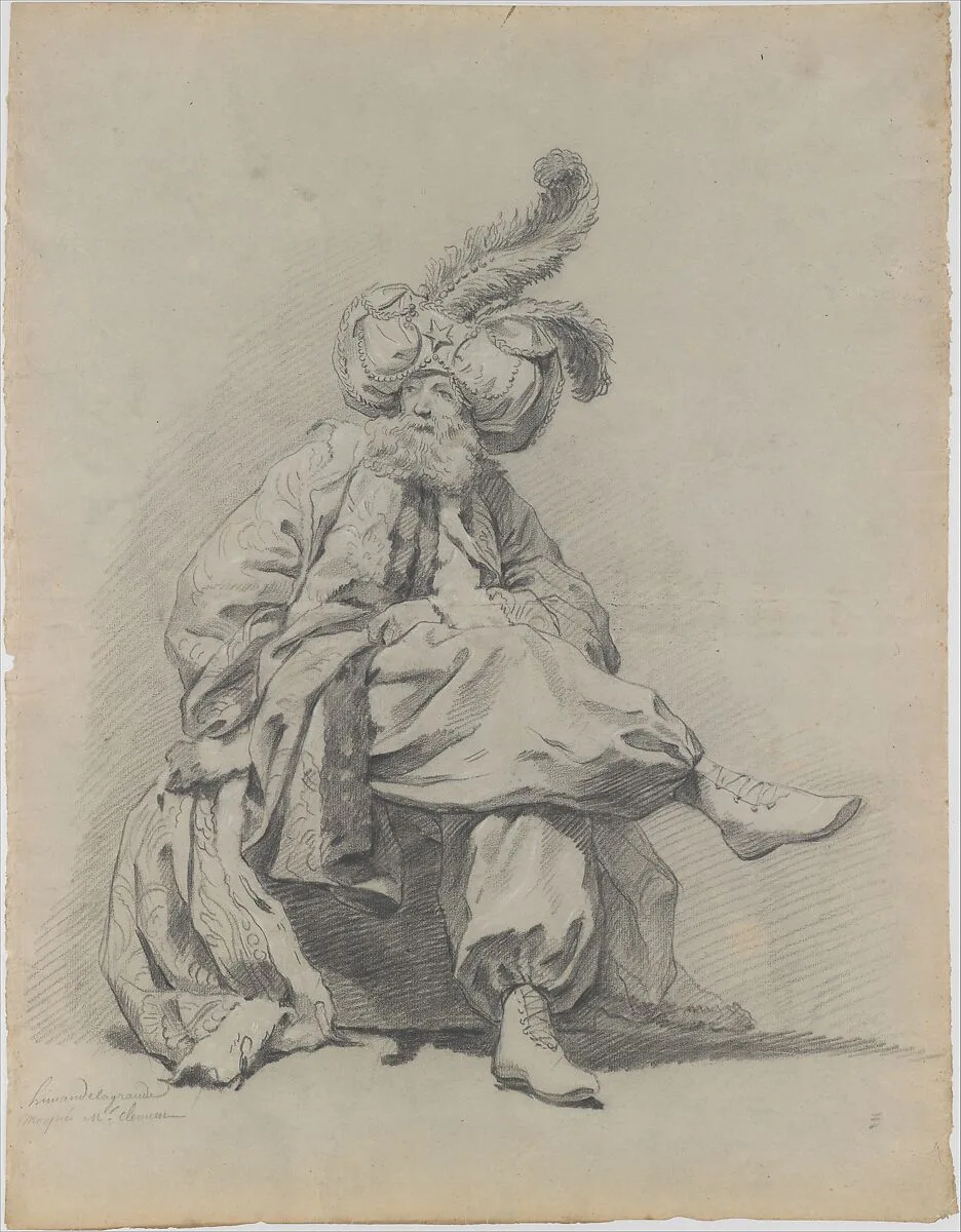Study of the Costume of Monsieur Clément — Anonymous, French, 18th century|Joseph Marie Vien