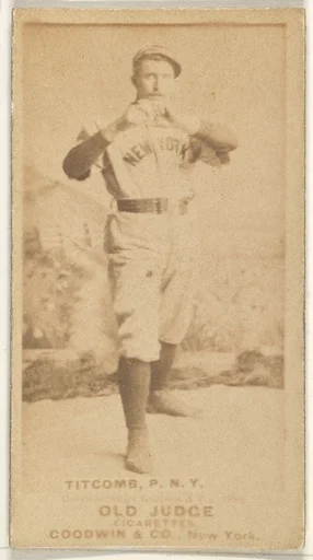 Ledell "Cannonball" Titcomb, Pitcher, New York, from the Old Judge series (N172) for Old Judge Cigarettes