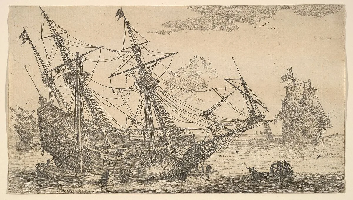 A Merchant Man Careened for Caulking the Hull — Reinier Nooms, called Zeeman