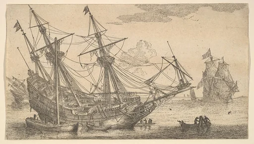 A Merchant Man Careened for Caulking the Hull
