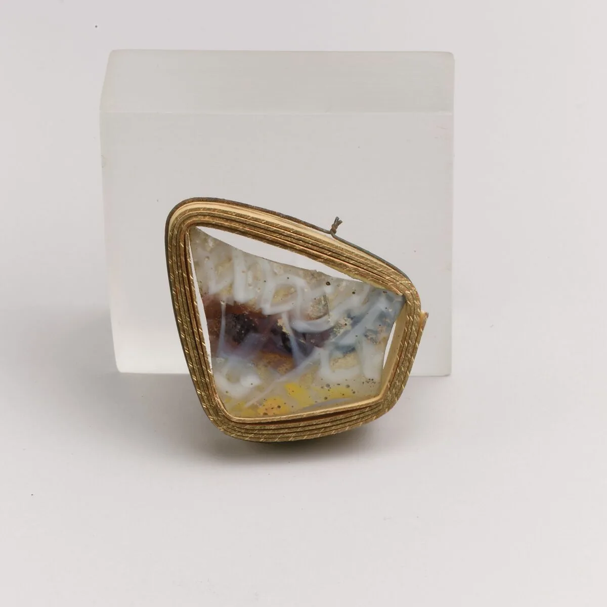 Glass mosaic fragment — Unknown