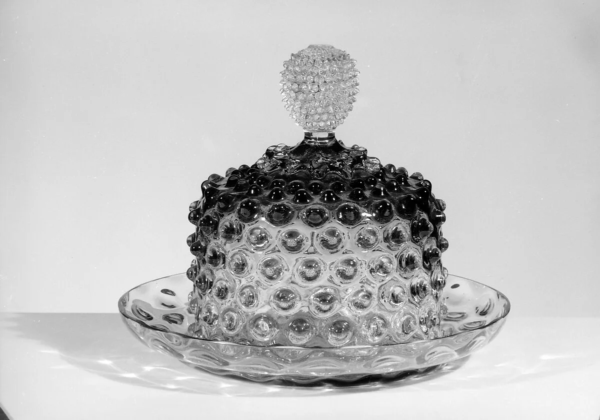 Hobnail Cheese Dish — Hobbs, Brockunier and Company