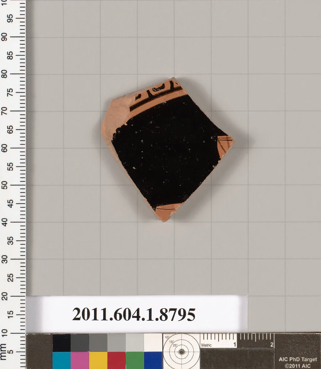 Terracotta fragment of a kylix (drinking cup) — Unknown