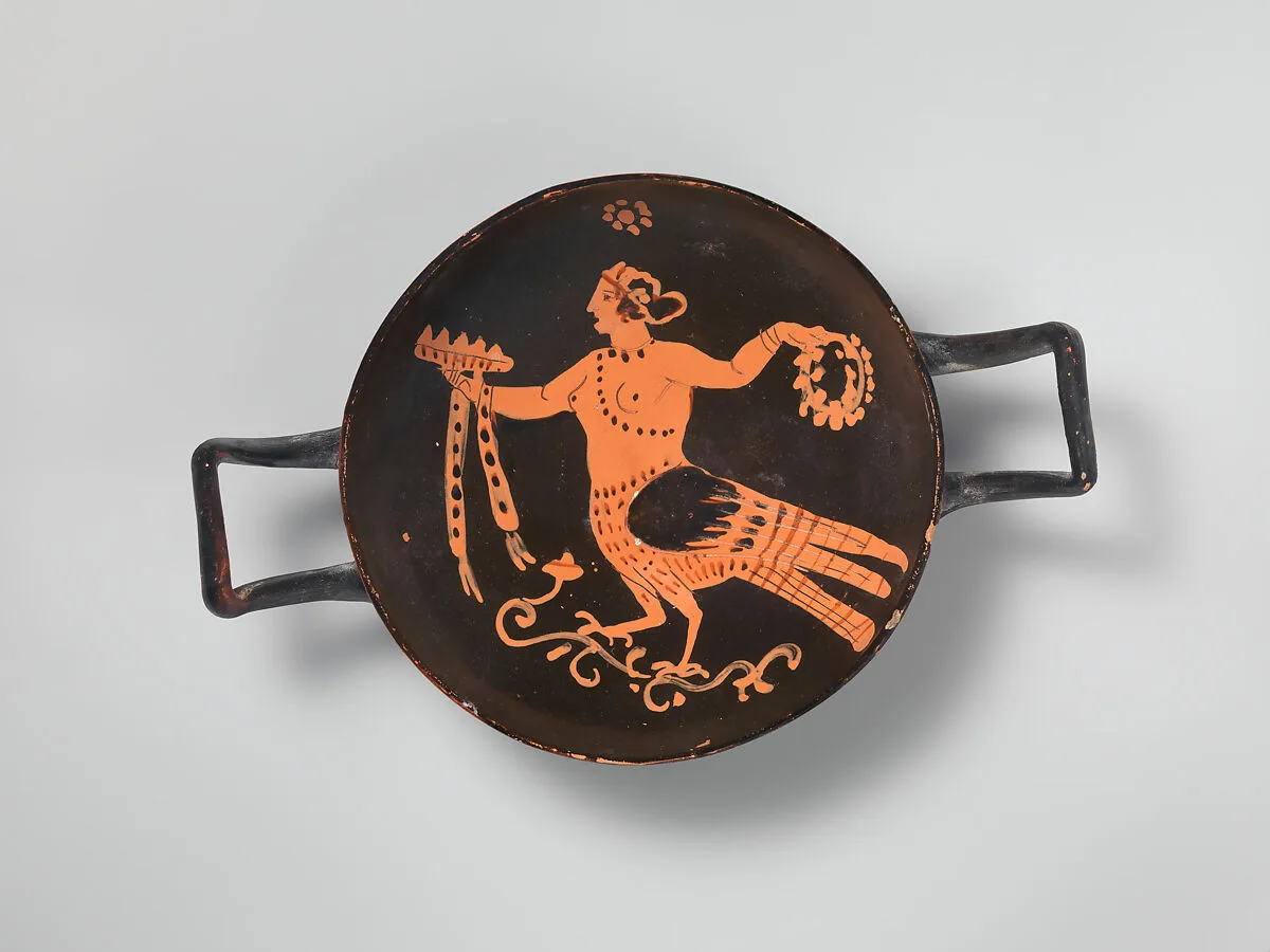 Terracotta stemless kylix (drinking cup) — Asteas Workshop
