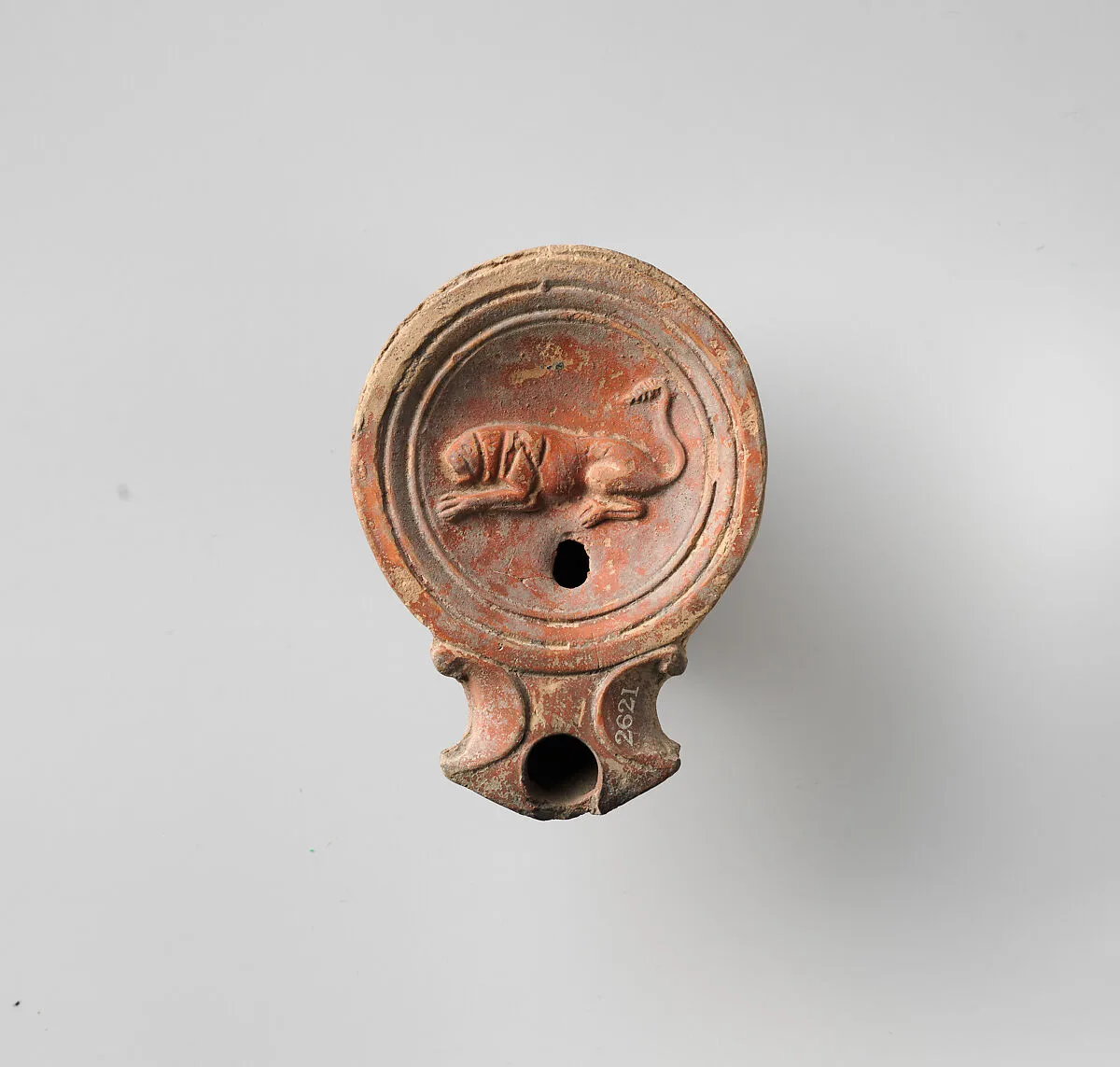 Terracotta oil lamp — Unknown