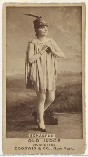 Schaefer, from the Actors and Actresses series (N171) for Old Judge Cigarettes