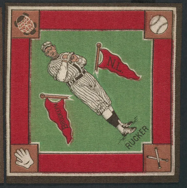 Nap Rucker, Brooklyn, National League from Baseball Players Felt Blanket series (B18) — Unknown