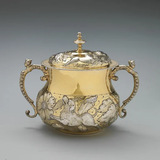 Two-handled cup with cover