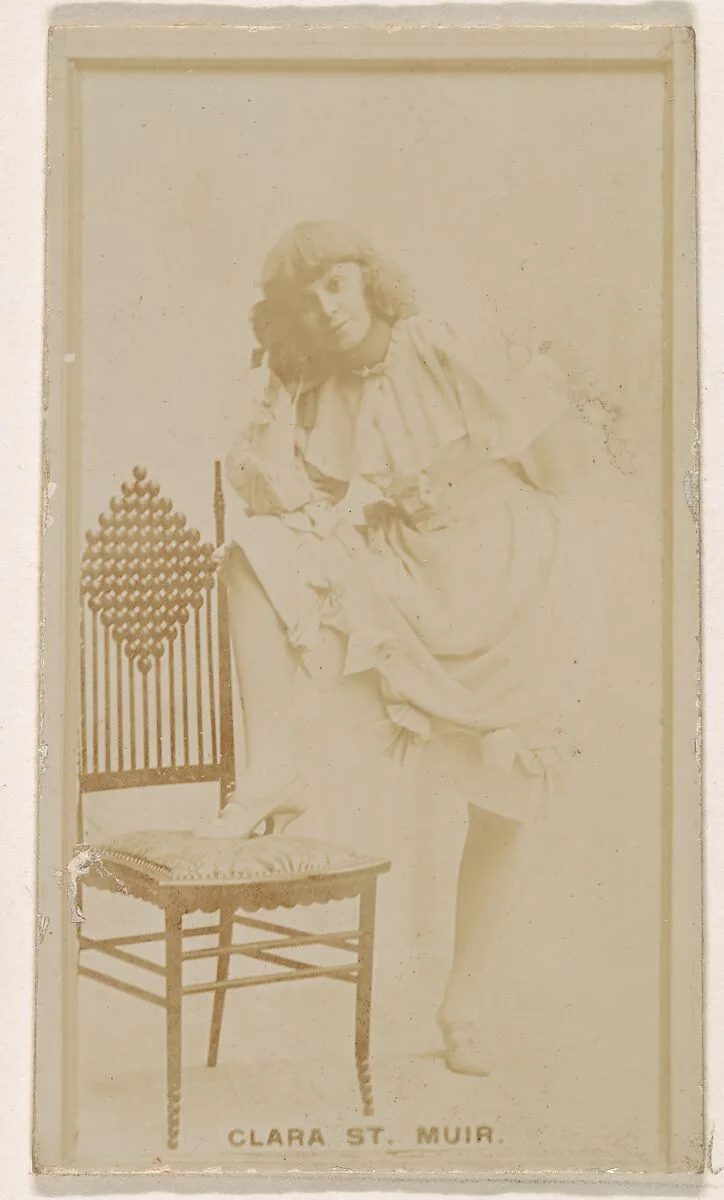 Clara St. Muir, from the Actresses series (N245) issued by Kinney Brothers to promote Sweet Caporal Cigarettes — Kinney Brothers Tobacco Company