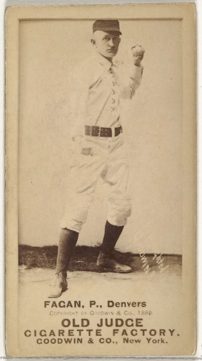 William A. "Bill" Fagan, Pitcher, Denver, from the Old Judge series (N172) for Old Judge Cigarettes — Goodwin & Company
