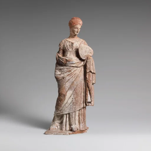 Terracotta statuette of a woman