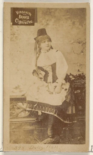 Card 598, Daisy Hall, from the Actors and Actresses series (N45, Type 2) for Virginia Brights Cigarettes