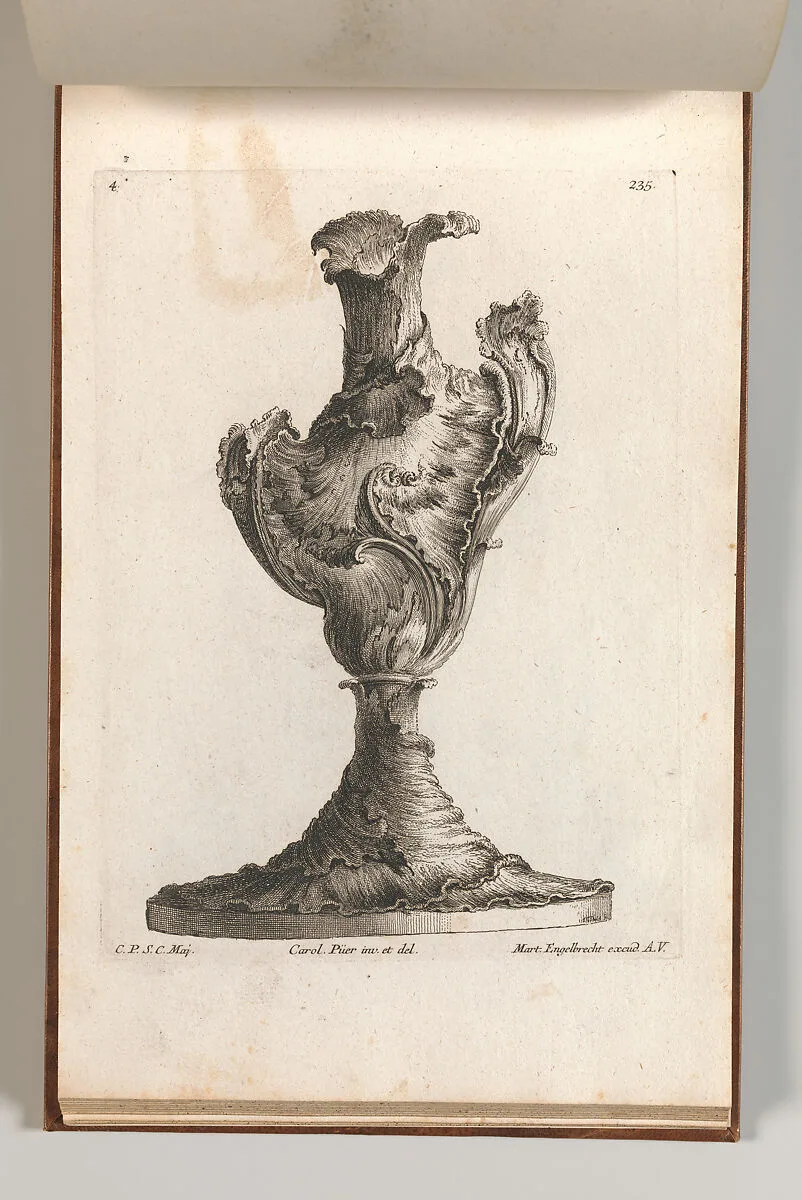 Design for a large Asymmetrical Vase, Plate 4 from: 'Neu inventierte Vasi auf die neueste manier' — Jacob Gottlieb Thelot|Martin Engelbrecht|Carl Pier