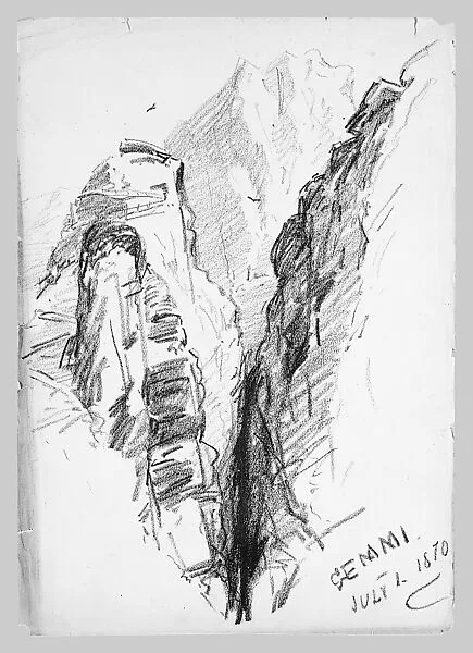 Gemmi Pass (from "Splendid Mountain Watercolours" Sketchbook) — John Singer Sargent