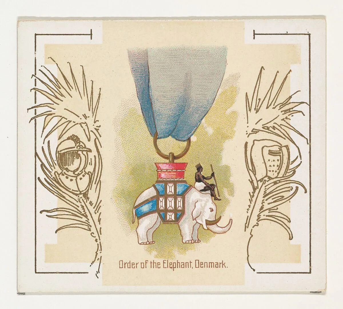 Order of the Elephant, Denmark, from the World's Decorations series (N44) for Allen & Ginter Cigarettes — Allen & Ginter|Lindner, Eddy & Claus