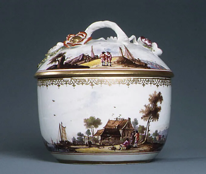 Sugar bowl with cover (part of a service) — Meissen Manufactory|Christian Friedrich Herold