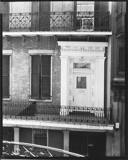 [Greek Revival Doorway on Balcony, New Orleans, Louisiana]