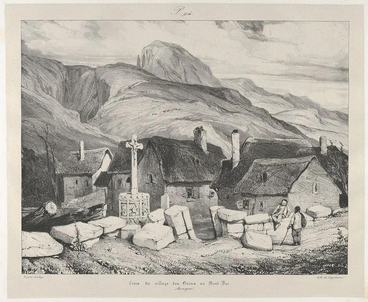 Cross of the Village of Bains au Mont-Dor — Godefroy Engelmann|Eugène Isabey