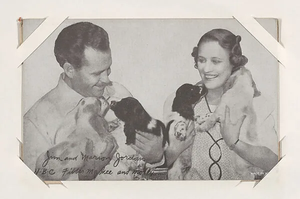 Jim and Marion Jordan from TV and Radio Stars Exhibit Cards series (W409) — Unknown