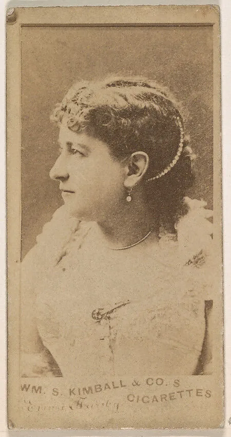 Actress in profile, from the Actresses series (N203) issued by Wm. S. Kimball & Co. — William S. Kimball & Company