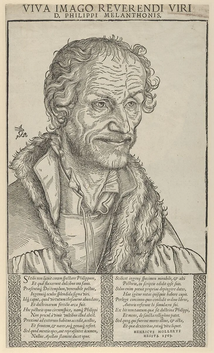 Philip Melanchthon, Bust to the Right — Lucas Cranach the Younger