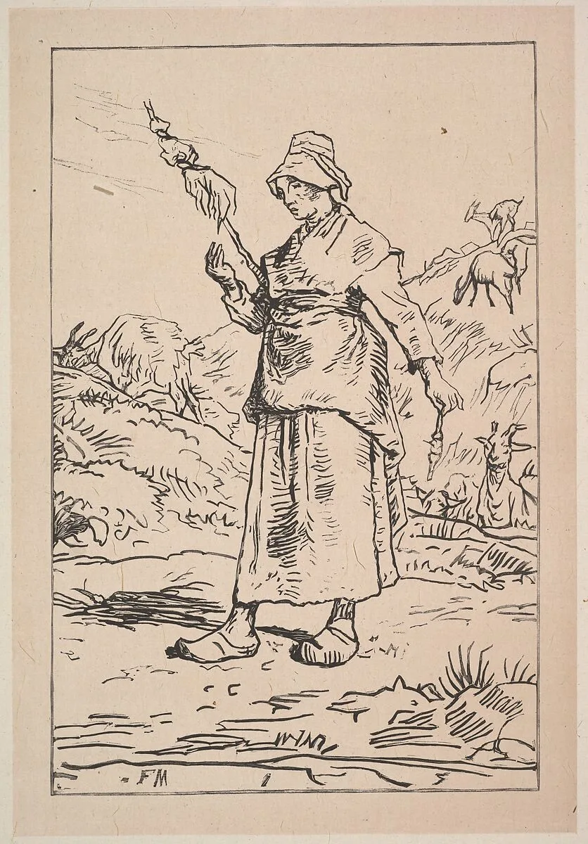 Spinner from the Auvergne — Jean-François Millet