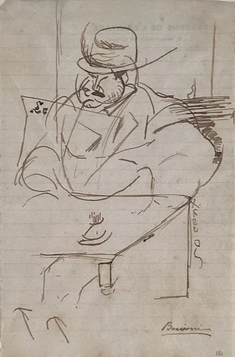Man at a Café Table, Paris