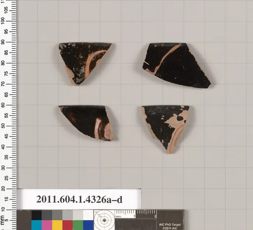 Terracotta rim fragments of kylikes (drinking cups)