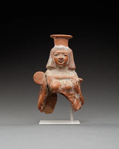 Upper Part of a Jar in the Shape of a Female Musician