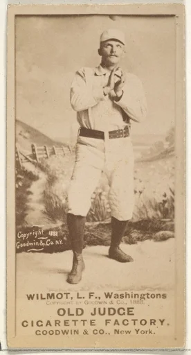 Walter Robert "Walt" Wilmot, Left Field, Washington Nationals, from the Old Judge series (N172) for Old Judge Cigarettes